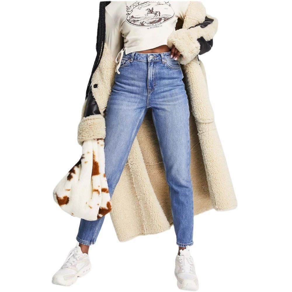 Topshop Blue High Rise Women Jeans
